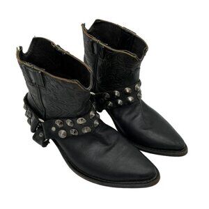 Golden Goose Studded Ankle Boots with Harness Strap Women Size 36 US 6